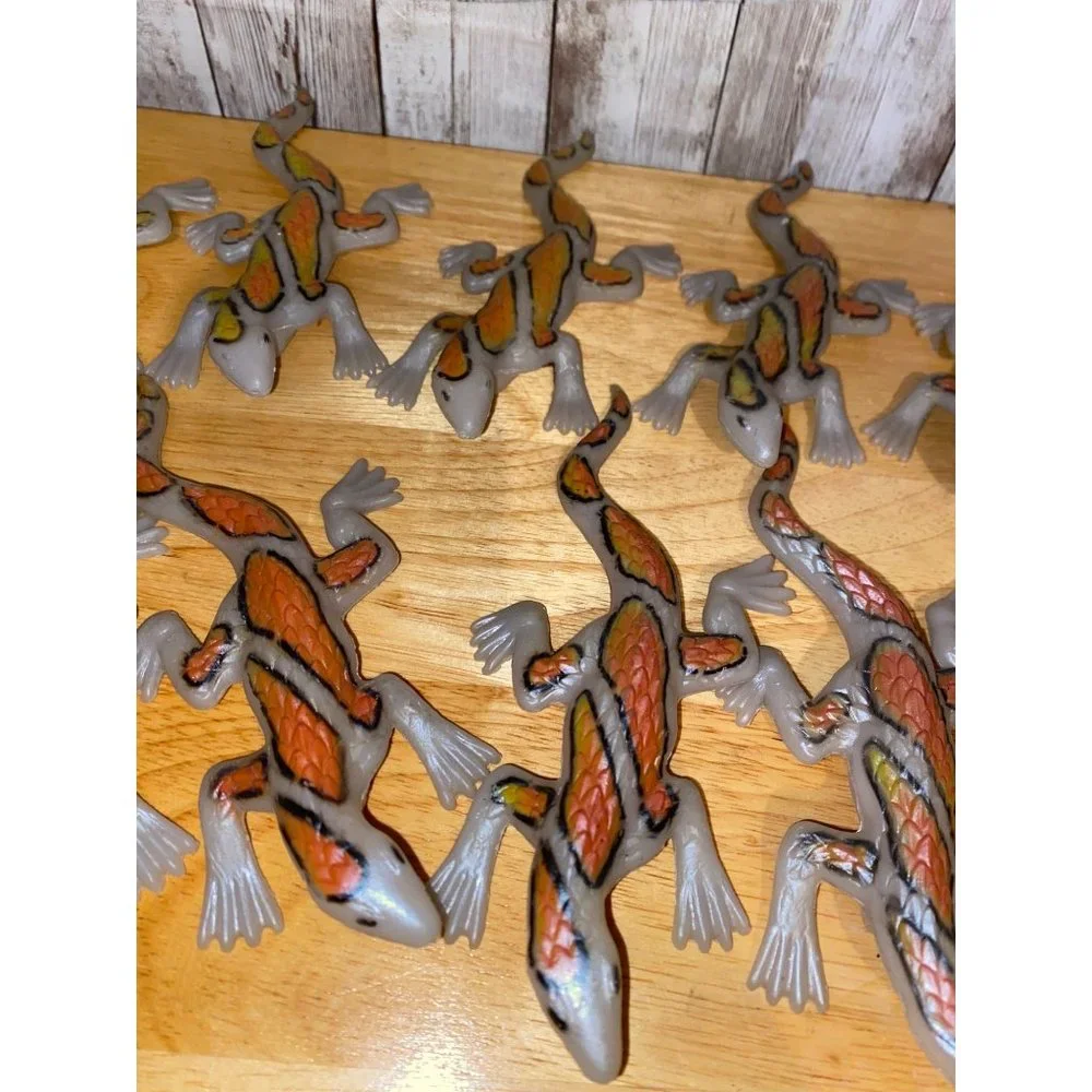 10 Vintage Lizards String Light Covers Set Halloween Decoration Blow Mold